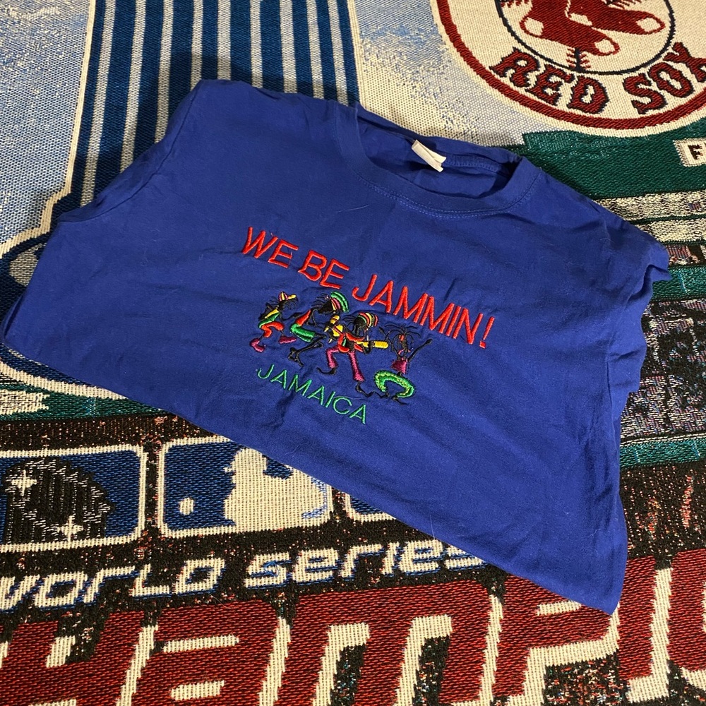 Vintage Tourist T Shirt - Jamaica - Embroidered - Size L